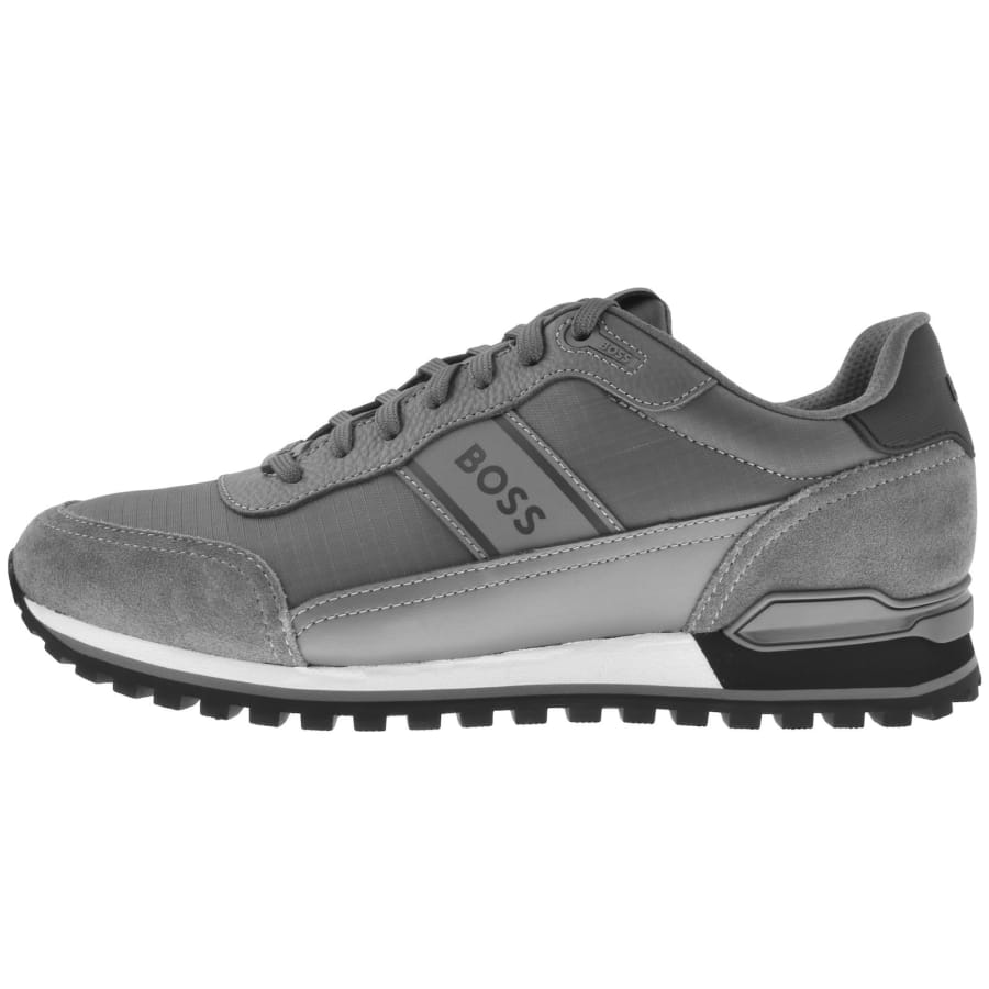 Boss trainers grey best sale